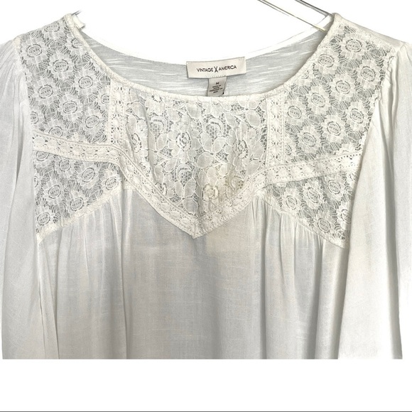 Vintage X America NWT White Lace Bodice Top Sz M - Picture 7 of 11